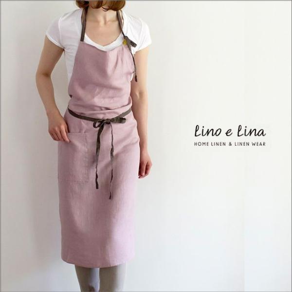 Lino e Lina（リーノエリーナ） フルエプロン マノン・ルビ : 雑貨のお