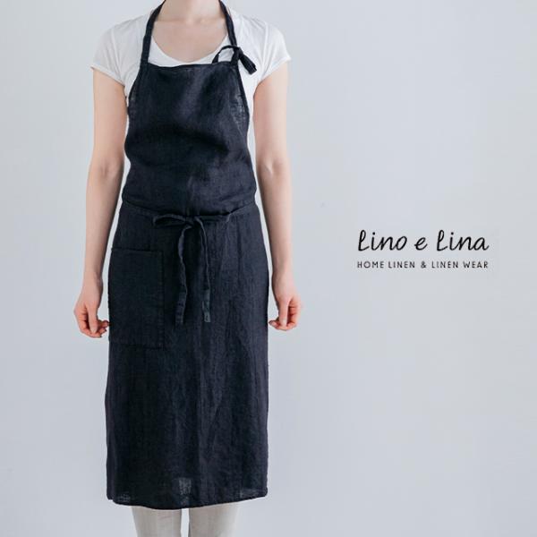 Lino e Lina（リーノエリーナ） フルエプロン マノン・ノワール