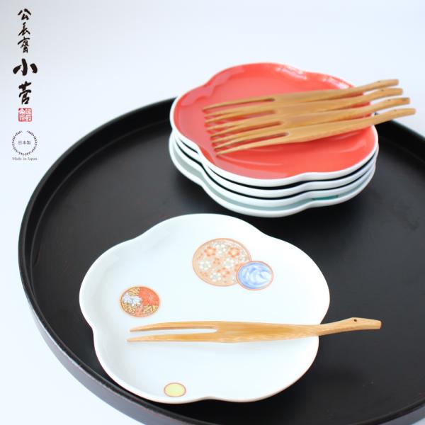 公長齋小菅 鶴フォークセット 5本入り 日本製 天然竹 菓子切り 縁起物