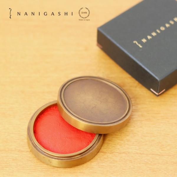 真鍮の朱肉入れ（六角） NANIGASHI 真鍮 朱肉入れ 『六角』-Brass Ink pad