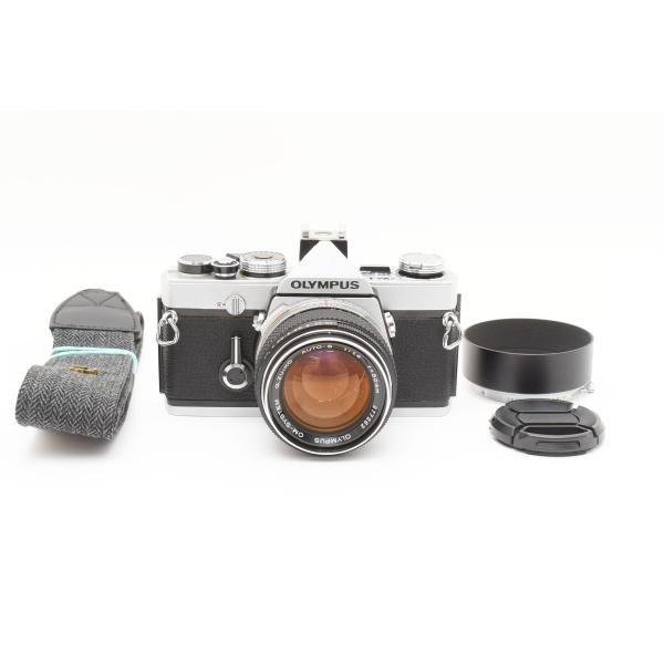 [美品] OLYMPUS OM-1／50mm f/1.4／ケース付き Olympus OM-1 with 50mm f/1.4 lens and leather case (film