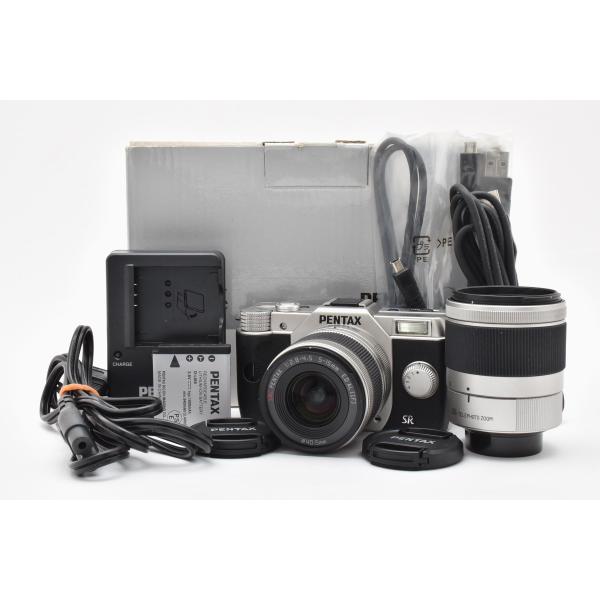 ペンタックス PENTAX Q10 ブラック/シルバー 1240万画素 + 02/06