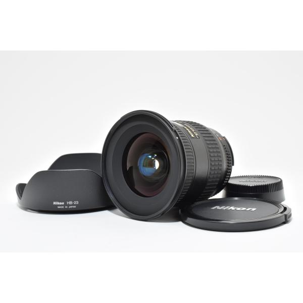 Nikon AF NIKKOR 18-35mm f/3.5-4.5 D ED IF [未使用に近い美品] HB-23 レンズフード 前後キャップ付き 超広角ズーム フルサイズ対応