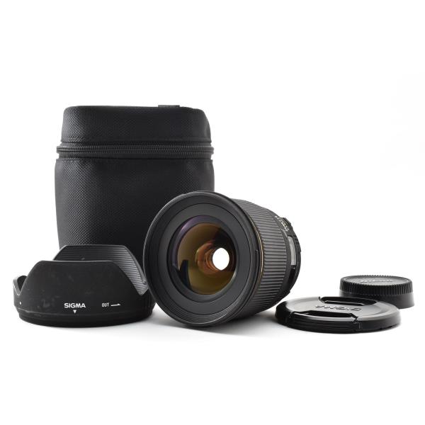 Sigma 24mm f/1.8 EX DG Macro マクロレンズ Nikon Fマウント [現状品] レンズフード 前後キャップ ケース付き