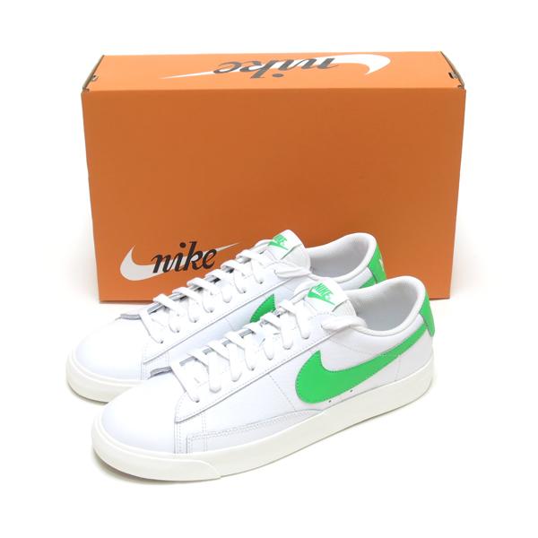 海外限定☆NIKE BLAZER LOW LEATHER WHITE/GREEN SPARK-SAIL ( ナイキ