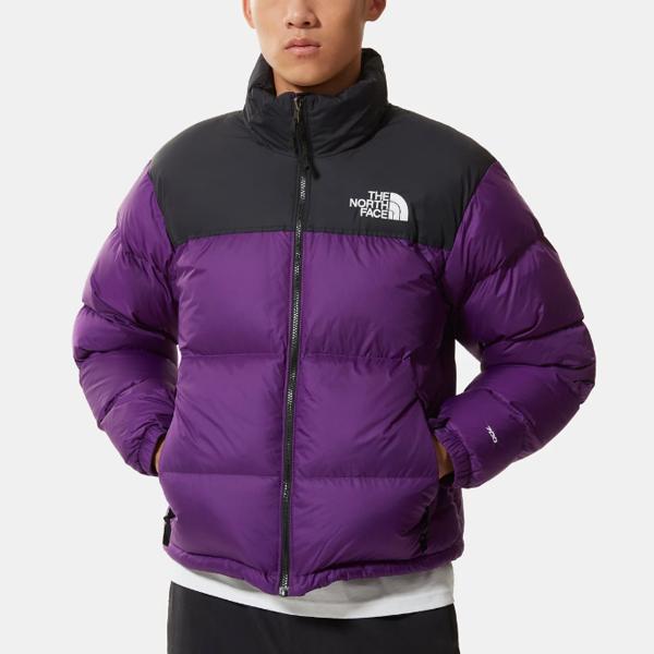 The North Face フード付きパープル紫ロングダウンジャケット The North Face フード付きパープル紫ロングダウンジャケット