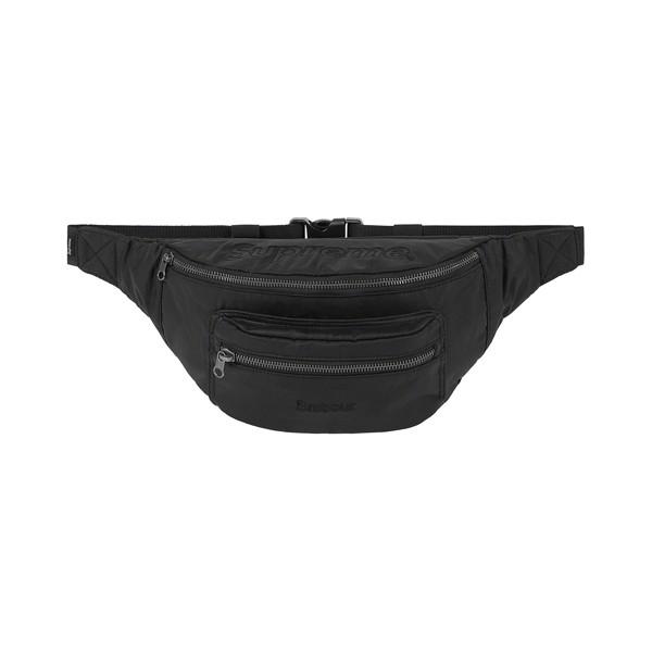 Supreme 20SS Supreme/Barbour Waxed Cotton Waist Bag Black Supreme 20SS Supreme/Barbour Waxed Cotton Waist Bag Black
