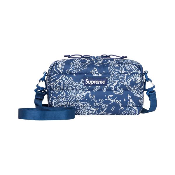 22FW Supreme Puffer Side Bag Blue Paisley ( シュプリーム パファー