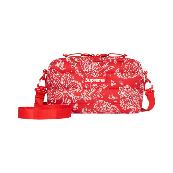 22FW Supreme Puffer Side Bag Red Paisley ( シュプリーム パファー