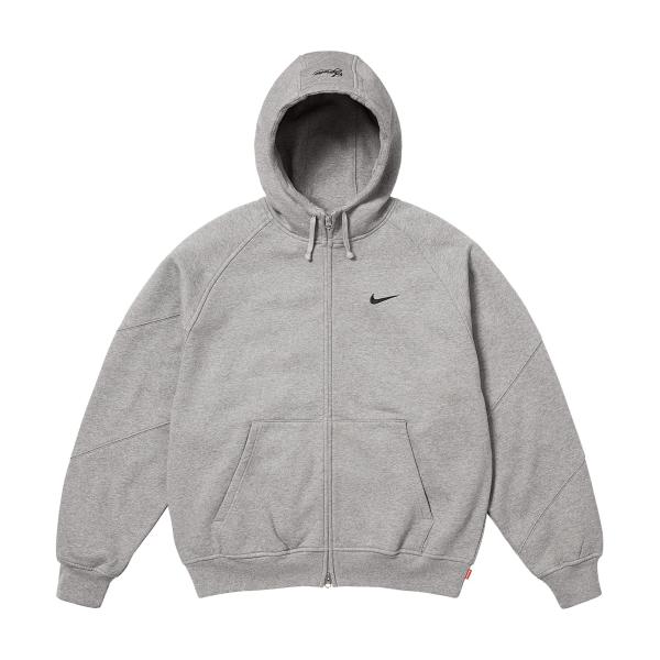 Supreme 25SS Supreme/Nike Zip Up Hooded Sweatshirt Heather Supreme 25SS Supreme/Nike Zip Up Hooded Sweatshirt Heather