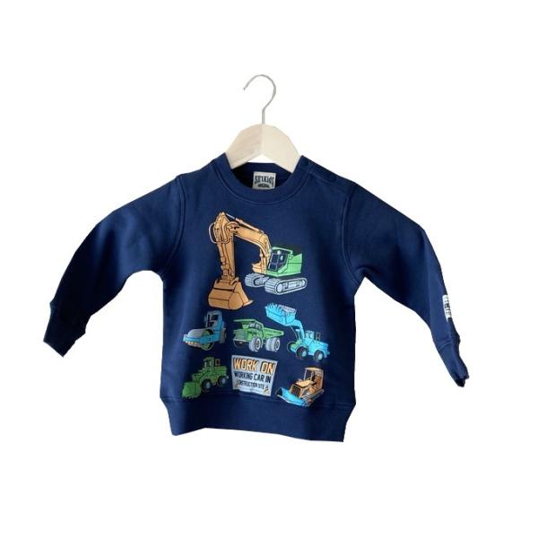 familiar トレーナー 120 ショベルカー　裏起毛　働く車 familiar トレーナー 120 ショベルカー 裏起毛 働く車 familiar