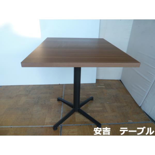 【中古】業務用 安吉 角 カフェテーブル RTB-7575-D 木目 W750×D600×H700mm 机  店舗 食堂 飲食店 カフェ レストラン ダイニング 中古】業務用 安吉 角 カフェテーブル RTB-7575-D 木目 W750×D600
