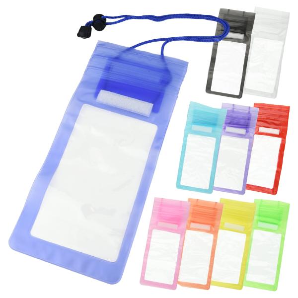 スマホ 防水 ケース 全10色 3段ジップ式 IPX7 海 プール お風呂 水中撮影 通話可能 外出 旅行 iPhone Android ポーチ 小物 アウトドア 貴重品 水泳 ストラップ付