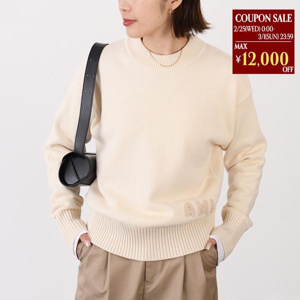 ami AMIPAIRS グレー　アミパリス　ニットセーター L AMIPAIRS グレー アミパリス ニットセーター グレー ウール Ami De