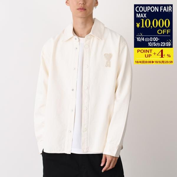 AMI PARIS アミパリス シャツ トップス Ami De Coeur カラーコットンツイル オーバーシャツ AMI ALEXANDRE MATTIUSSI UJK897 DE0126 メンズ