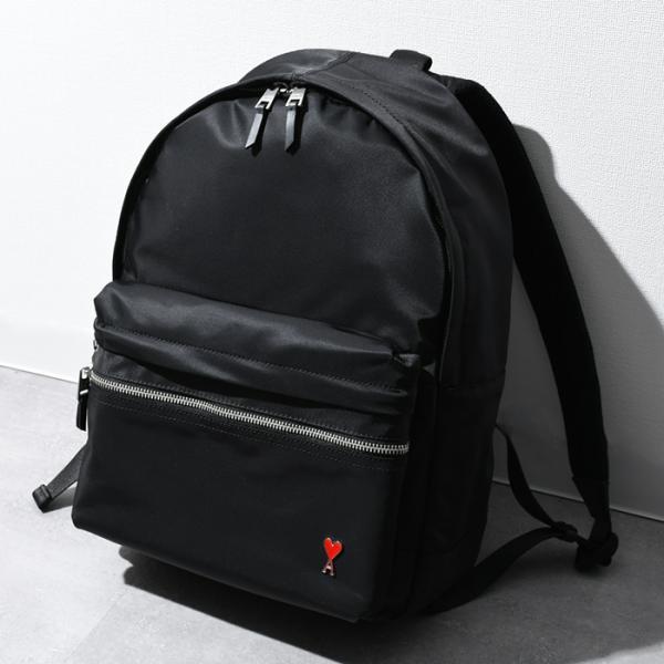 AMI ALEXANDRE MATTIUSSI アミ アレクサンドル マテュッシ アミパリス バッグ リュック AMI DE COEUR バックパック  メンズ ロゴ BLACK ブラック 黒 人気
