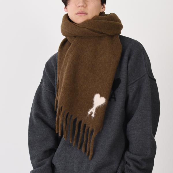 ami マフラー AMI Alexandre Mattiussi アミパリス マフラー ポリアミドブレンド