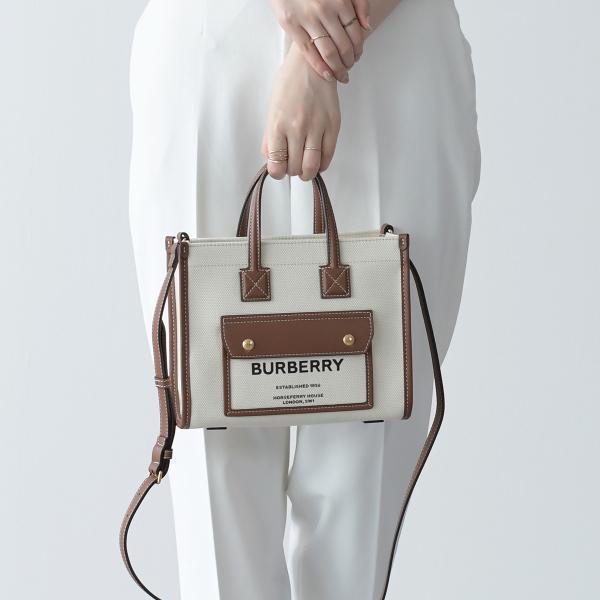 BURBERRY レディース 2WAYハンド/ショルダーバッグ 80441431 BURBERRY バーバリー 2WAYバッグ フレヤ キャンバス&レザー ミニ
