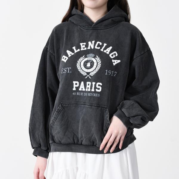 BALENCIAGA バレンシアガ パーカー スウェット トップス トレーナー COLLEGE ロゴ フーディー 697874TMV99 レディース  AW50