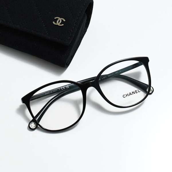 【広尾店】未使用 シャネル CHANEL ココマークチェーン メガネ パントシェイプ 黒 3493-A C622 52□17-140S 【18838】 広尾店】未使用 シャネル CHANEL ココマークチェーン メガネ パント
