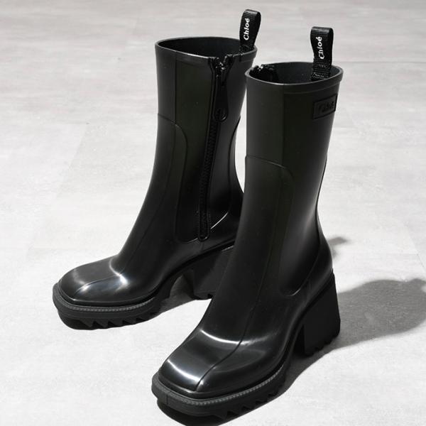 【美品】Chloé bettyレインブーツ 黒 86,900円 楽天市場】クロエ Chloe レインブーツ ブラック レディース 大きい