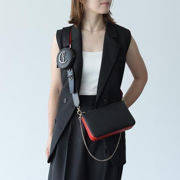 【関税込】新作◆Christian Louboutin◆ルビラ ショルダーバッグ Loubila - Crossbody Bag - Grained calf leather and smooth