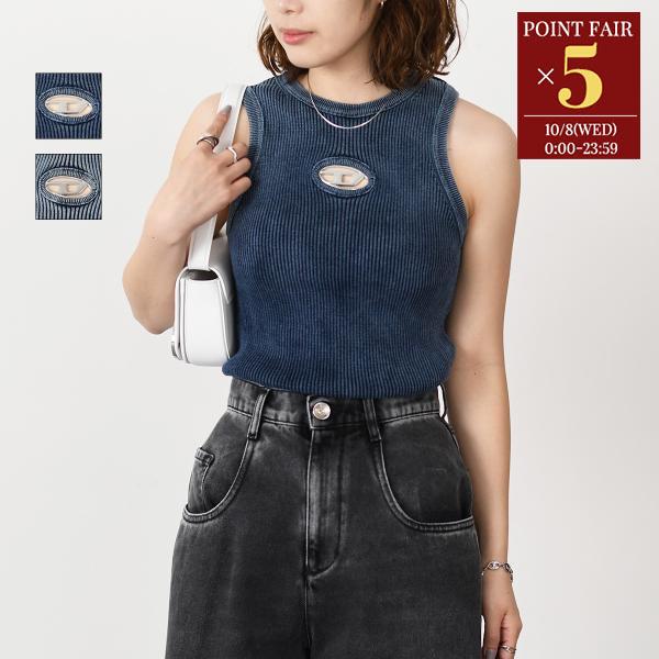 美品✨DIESEL ニットタンクトップ M-ONERVA-TOP｜ウィメンズ｜ニットタンクトップ｜ブラック