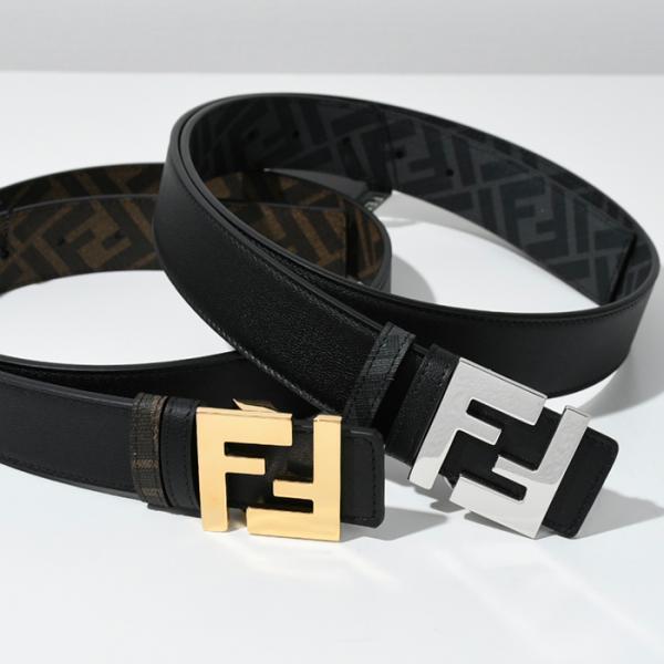 FENDI フェンディ バックル レザーリバーシブルベルト 7C0424AGR9