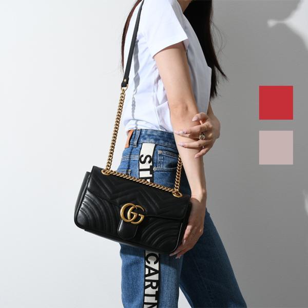 GUCCI グッチ GG マーモント キルティング スモール ショルダーバッグ