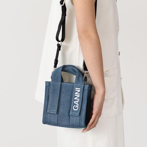 GANNI ガニ― バッグ デニム テック ショルダーバッグ