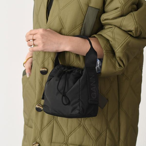 Ganni ガニー ドローストリング トップハンドルバッグ