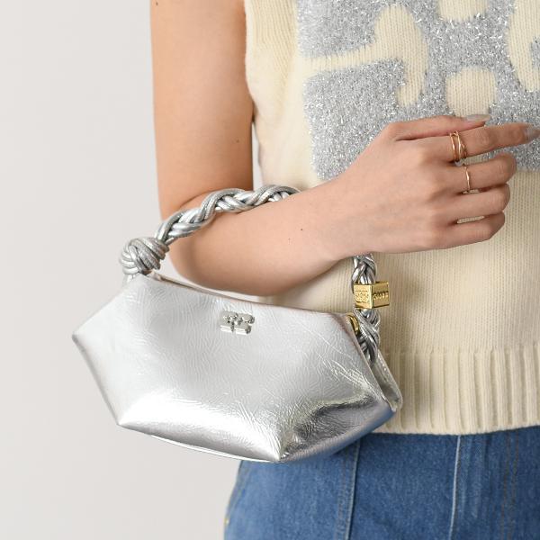 GARNI ガルニ スナットパック ボディーバッグ　シルバー925 【希少】 GANNI（ガニー） ハンドバッグ バッグ SILVER MINI BOU BAG A6595