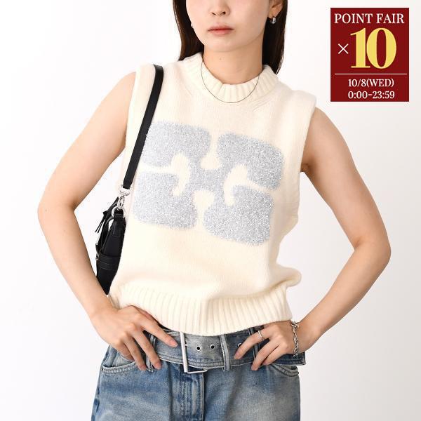 GANNI ガニー ニットベスト トップス ベスト GRAOHIC VEST K2252