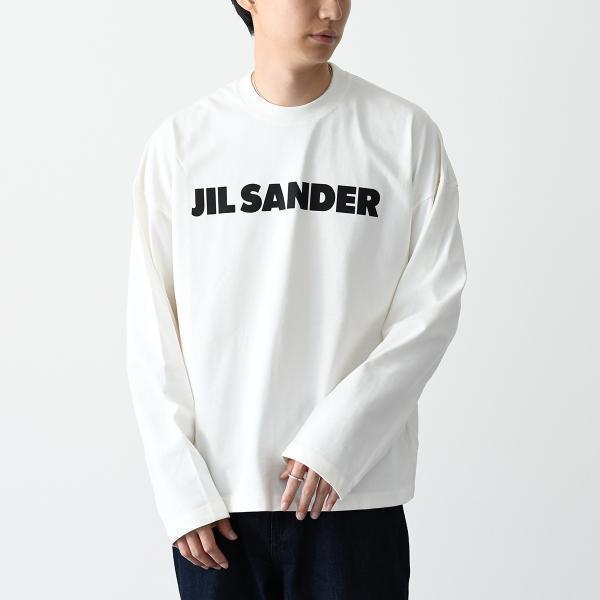 Tシャツ・カットソー JIL SANDER Men T Shirts J22GC0136 WHITE JIL SANDER JILSANDER ジルサンダー ロゴ 長袖Tシャツ