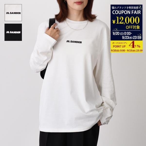 【人気商品】JILSANDER ジルサンダー ロンT トップス ロゴ 長袖コットンＴシャツ J22GC0236 J20103 レディース ユニセックス ブラック