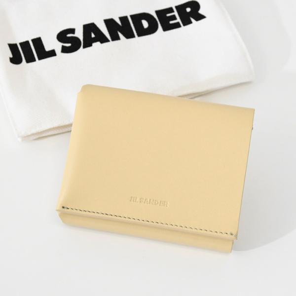 JILSANDER ジルサンダー 財布 三つ折り 折りたたみ J25UI0005 P4966 メンズ ブラック ブラウン ベージュ グリーン 牛革  ロゴ シンプル 人気 定番 ギフト