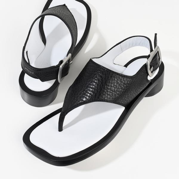 Maison Margiela ブラック トングサンダル MM6 MAISON MARGIELA エムエムシックス メゾン マルジェラ