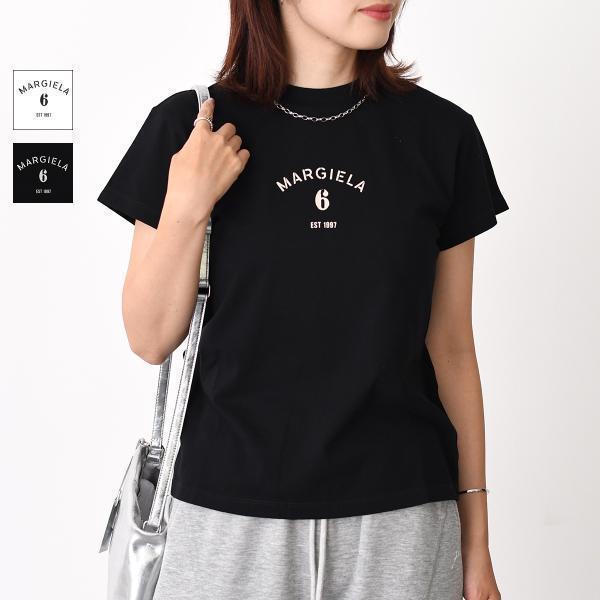 MM6 MAISON MARGIELA エムエムシックス メゾン マルジェラ Tシャツ トップス MARGIELA 6 シグネチャー ジャージー S62GD0216 M20048 レディース
