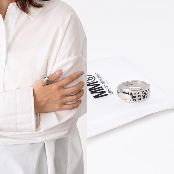MM6 MAISON MARGIELA エムエムシックス メゾン マルジェラ リング 指輪 アクセサリー ナンバリングロゴ SM7UQ0122 P9165 レディース ユニセックス シルバー 真鍮