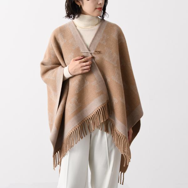 Max Mara マックスマーラ ポンチョ アウター FRINE ウール ジャ Max Mara マックスマーラ ポンチョ アウター FRINE ウール ジャ