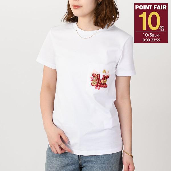 マックスマーラTシャツ MAX MARA (マックスマーラ) フロントロゴ クルーネック 半袖 T
