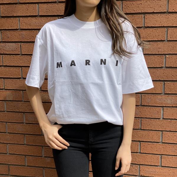 MARNI マルニ Tシャツ ロゴT レディース トップス オーバーサイズ 白T 