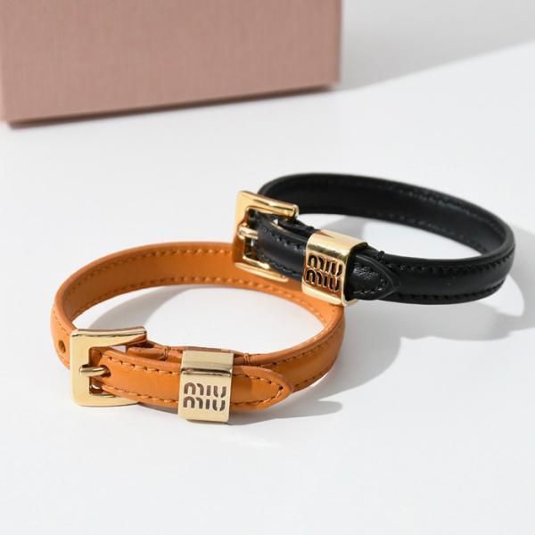miu MIU ミュウ ブレスレット アクセサリー ロゴレザー miu MIU ミュウ ブレスレット アクセサリー ロゴレザー
