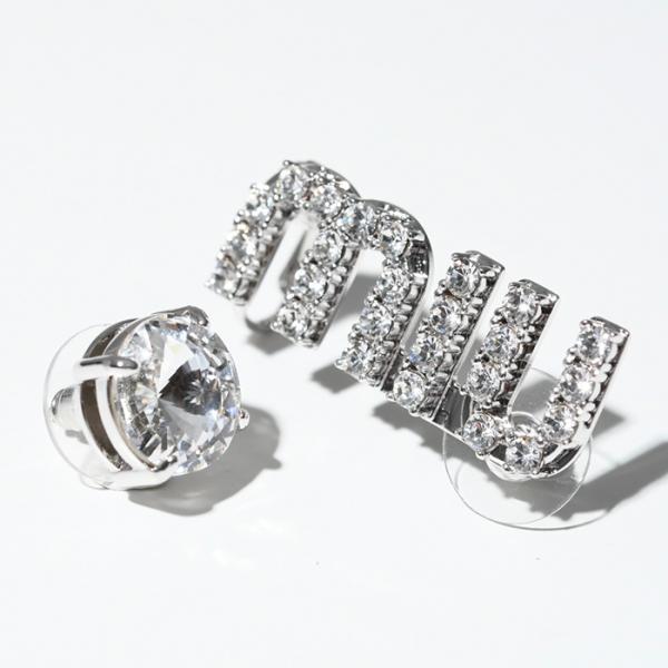 miumiu クリスタルピアス ブルー系 | iins.org