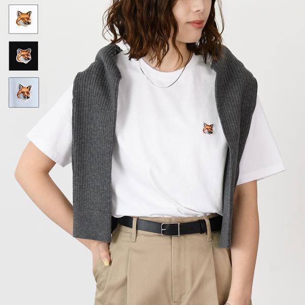 新品未使用　XLメゾン キツネ フォックスヘッド パッチ クラシック Tシャツ MAISON KITSUNÉ - 【レディース】フォックスヘッド パッチ