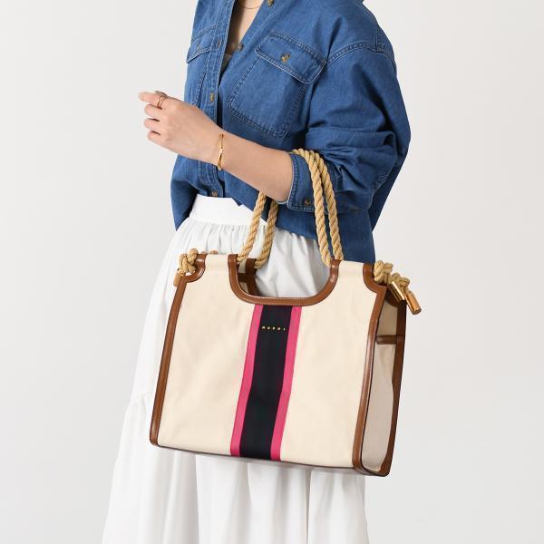 MARNI（マルニ） トートバッグ ロープハンドル MARCEL ストライプ
