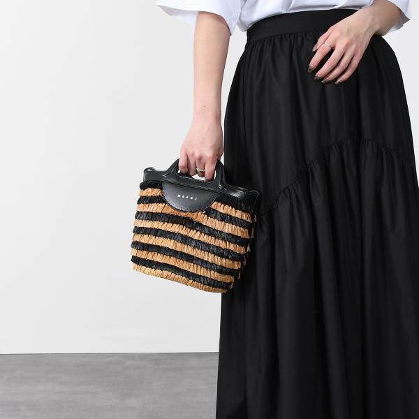 MARNI（マルニ） バッグ 鞄 ミニバケットバッグ フリンジ付き