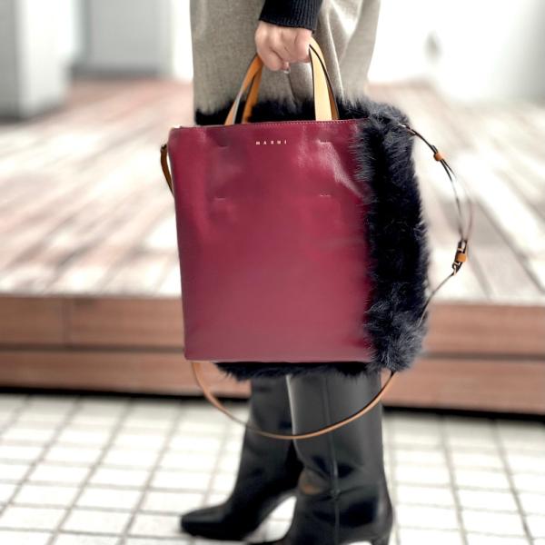 MARNI マルニ MUSEO エコファー 2WAY BAG ハンドバッグ ショルダー