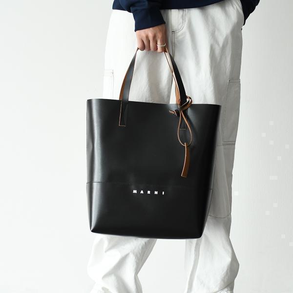 MARNI トライベッカオープンショッパー　ブラック ブラック マルニタグ付き オープンショッパー | Marni