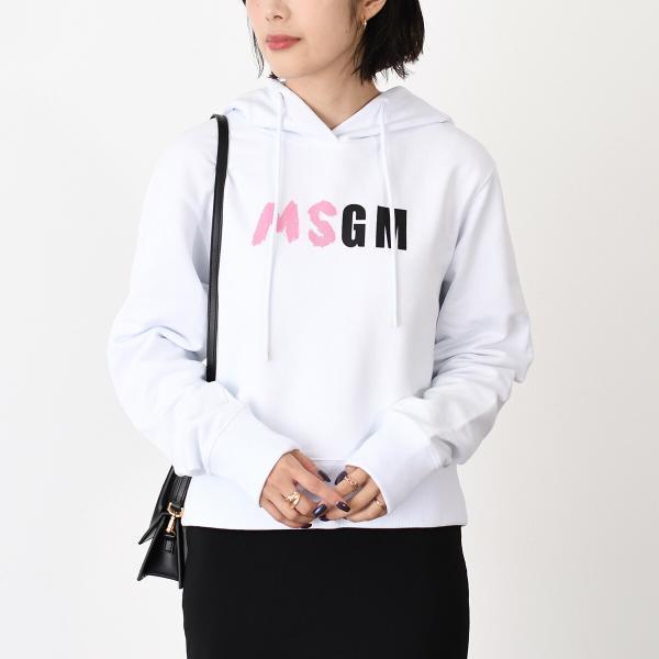 MSGM（エムエスジーエム） パーカー ロゴ プリント フーディー 3341 